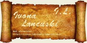 Ivona Lančuški vizit kartica
